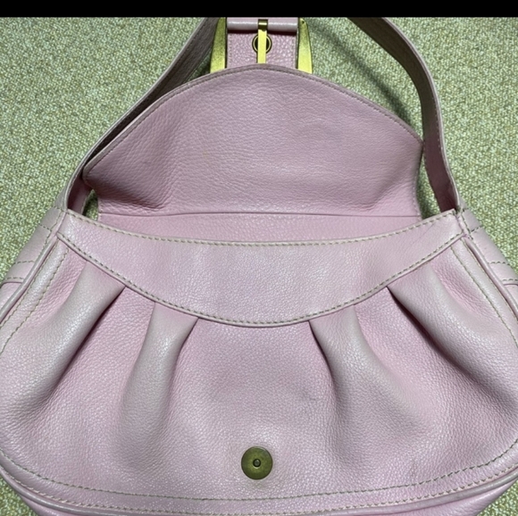 🥳HP🥳Celine Authentic Vintage Satchel Gold Hard Ware Tote Bag Blush Pink - Picture 11 of 13